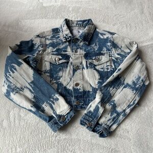 Flying Angel Acid Wash Denim Jacket